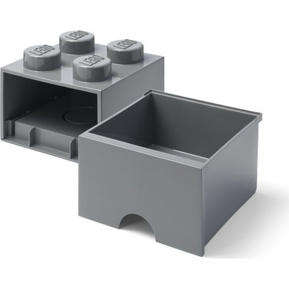 LEGO® úložný box 4 s šuplíkem 25 x 25 x 18 cm - Tmavě šedá