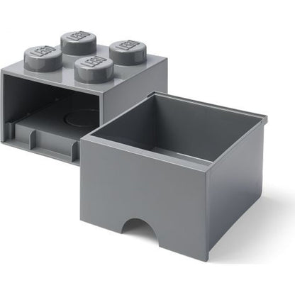 LEGO® úložný box 4 s šuplíkem 25 x 25 x 18 cm - Tmavě šedá