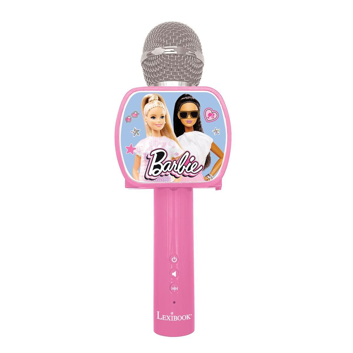 Lexibook Bezdrátový karaoke mikrofon Barbie s držákem na telefon