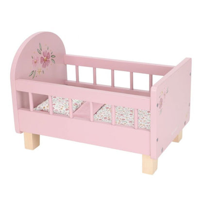 Little Dutch Postýlka pro panenky dřevěná s peřinkou Pink