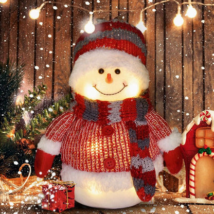 LED sněhulák, 26 cm, 6 x LED, IP20, 3 x AA