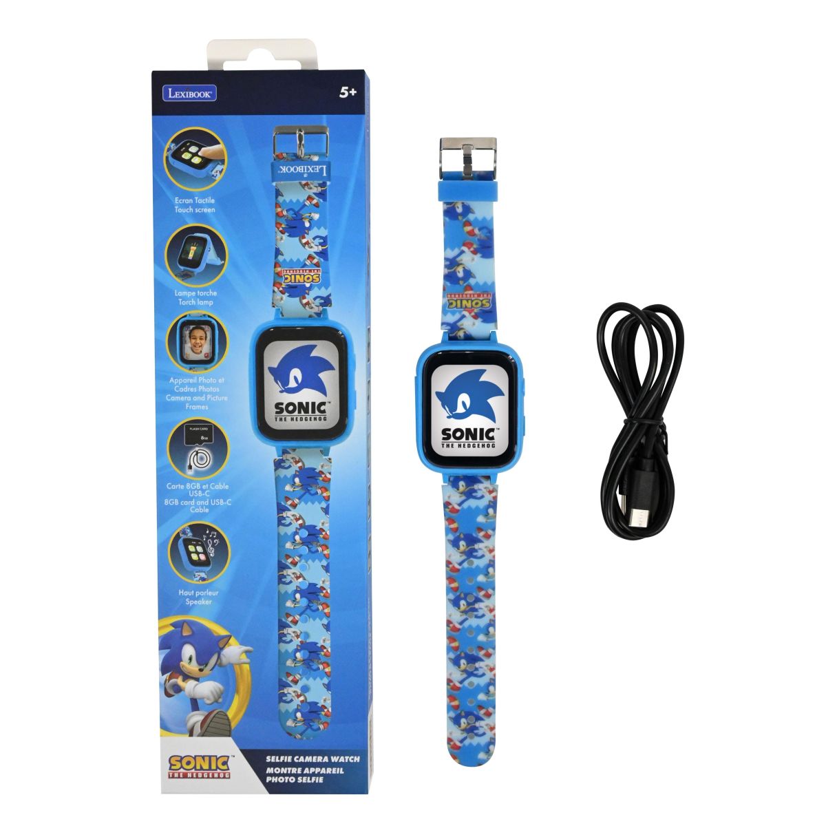 Lexibook Hodinky s kamerou Sonic a 8GB SD kartou