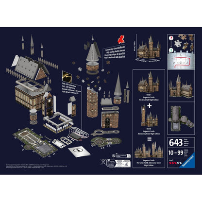 Ravensburger 115501 Harry Potter Bradavický hrad Velká síň Noční edice 540 dílků