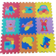 Alltoys Puzzle pěnová podložka Zvířátka a dopravní prostředky 9 dílků