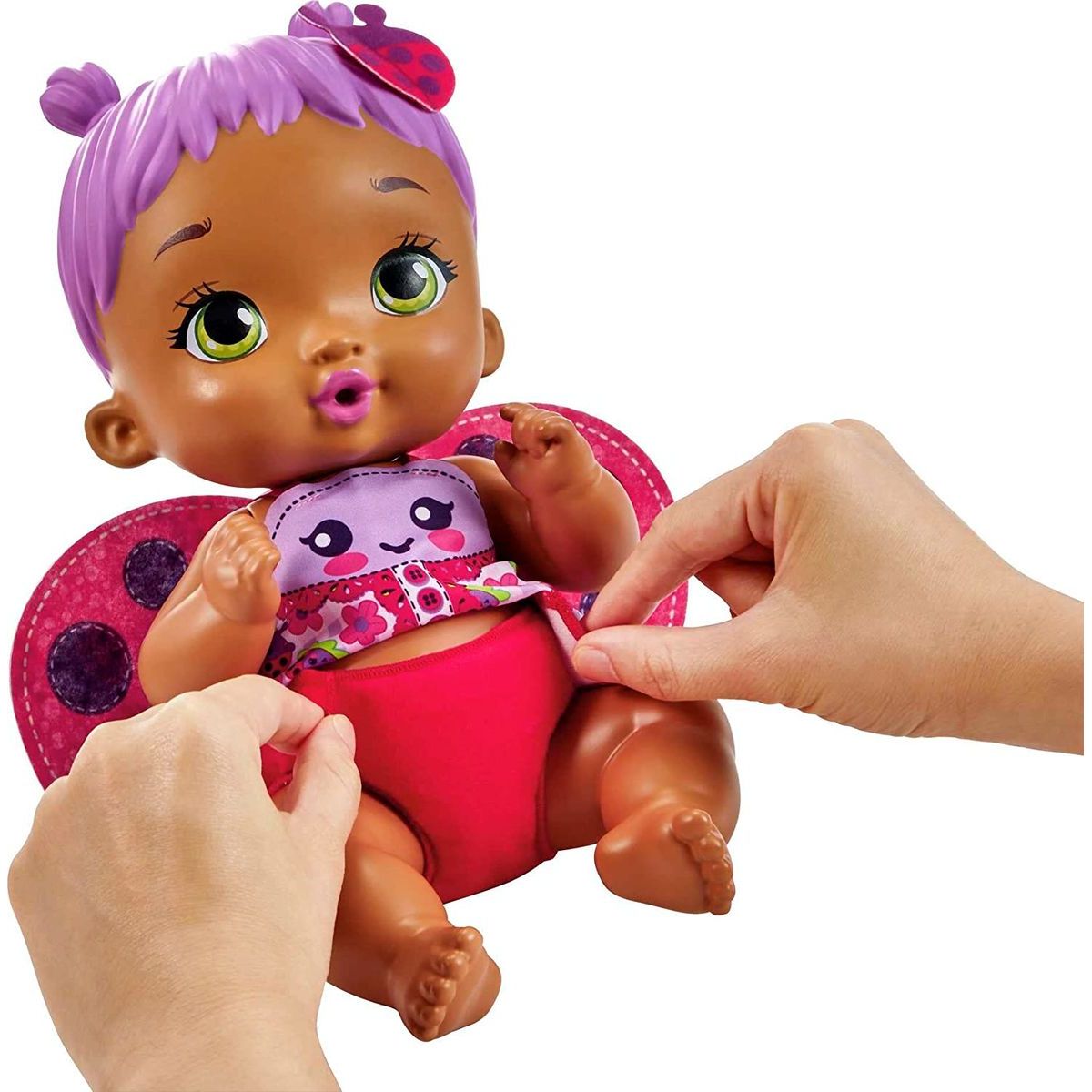 Mattel My Garden Baby miminko fialová beruška 30 cm