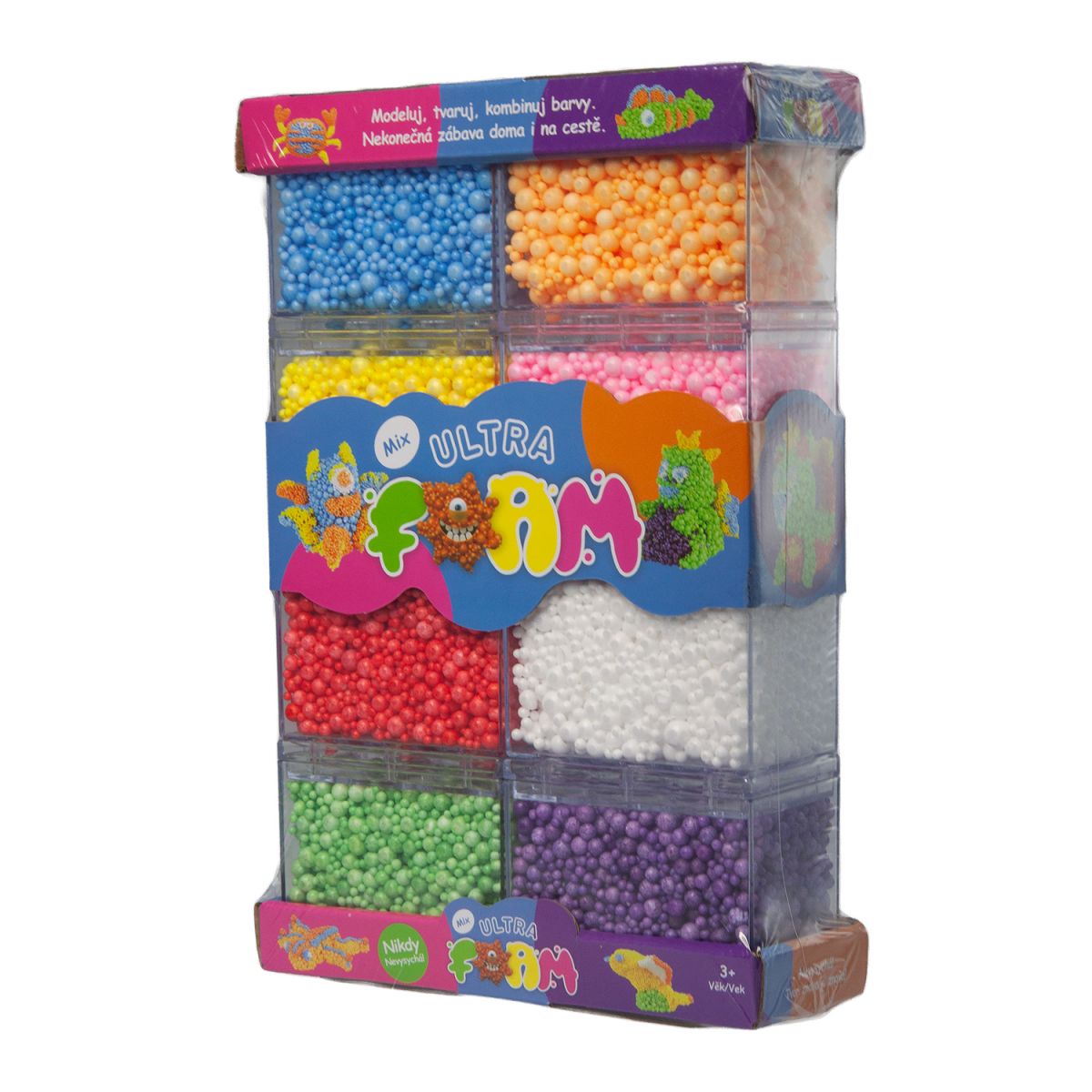 Ultra Foam mix balení 8 ks v assortu 8 barev modelovací hmota