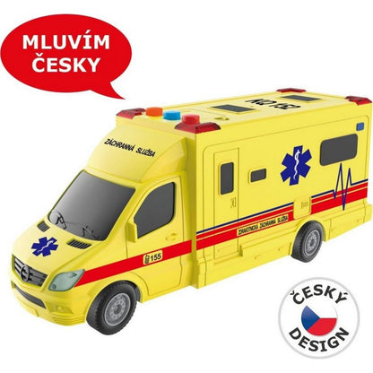 MaDe Sanitka na setrvačník, na baterie se světlem a zvukem