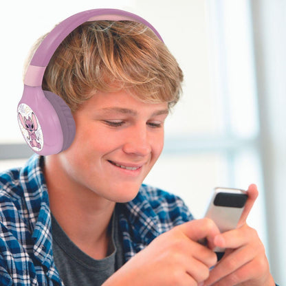 Lexibook 2v1 bluetooth skládací sluchátka Stitch Angel s limitem hlasitosti