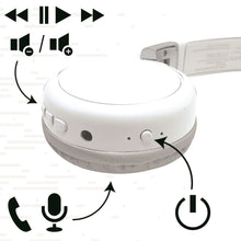 Lexibook 2v1 bluetooth skládací sluchátka bílá