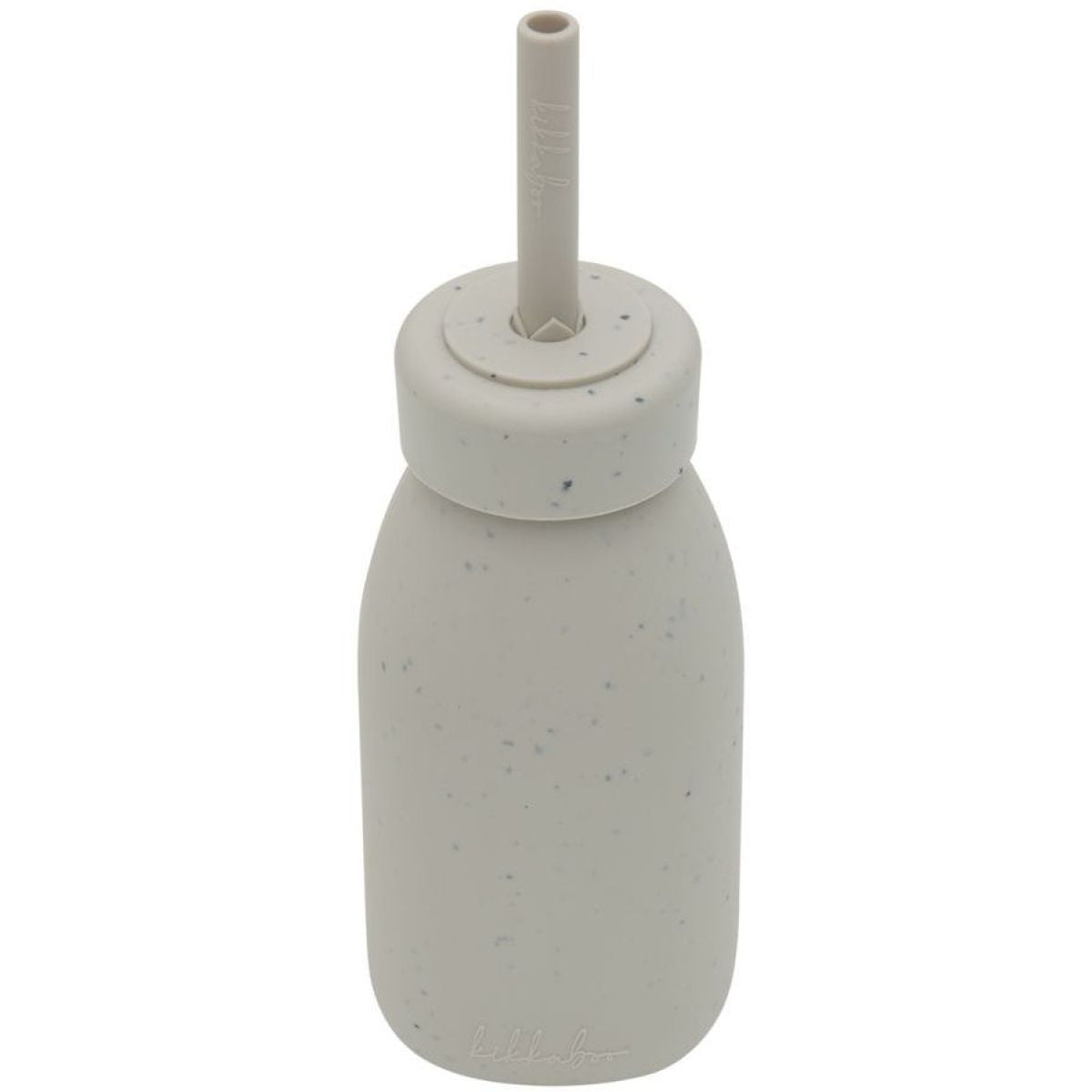 KikkaBoo Láhev s brčkem Platinum Silicone Sand