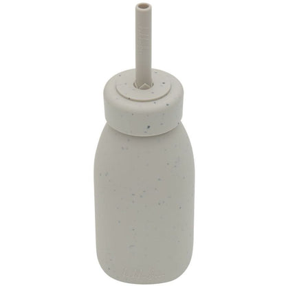 KikkaBoo Láhev s brčkem Platinum Silicone Sand