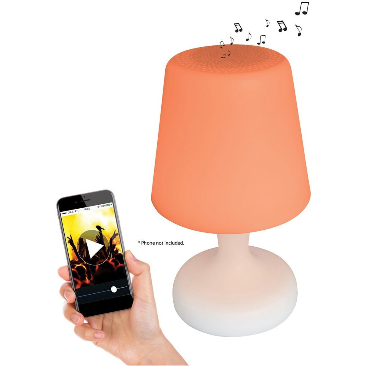 Lexibook Voděodolný reproduktor ve tvaru stolní lampy s LED