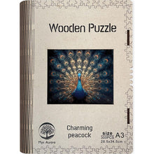 Epee Wooden puzzle Charming peacock A3