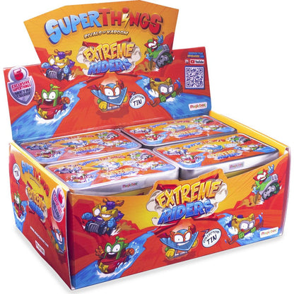 SuperThings Sada figurek Extreme Riders v plechovce