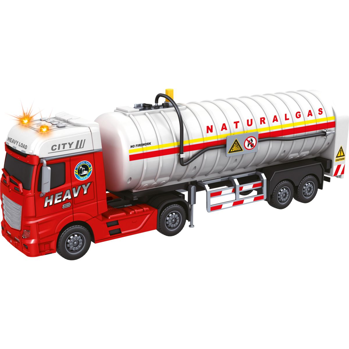 Sparkys CITY SERVICE CAR - 1:12 - Tahač s cisternou na zemní plyn (se zvukem a světly)