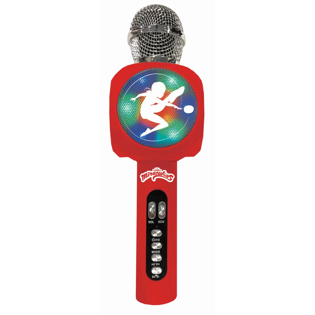 Lexibook Bezdrátový karaoke mikrofon Kouzelná Beruška s vestavěným reproduktorem a světelnými efekty