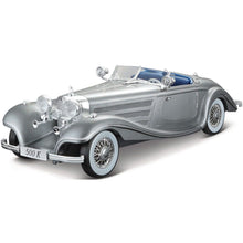 Maisto 1936 Mercedes-Benz 500 K Typ Specialroadster, metal šedá, 1 : 18