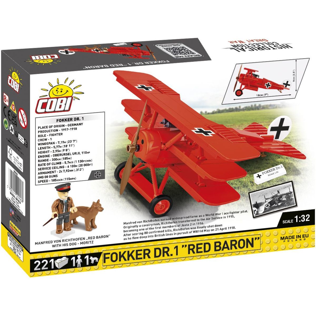 Cobi 2996 Fokker Dr. I Red Baron