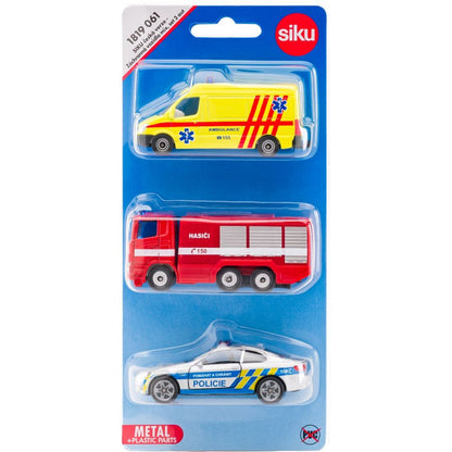 Siku 1043181906100 česká verze Set policie, hasiči, ambulance