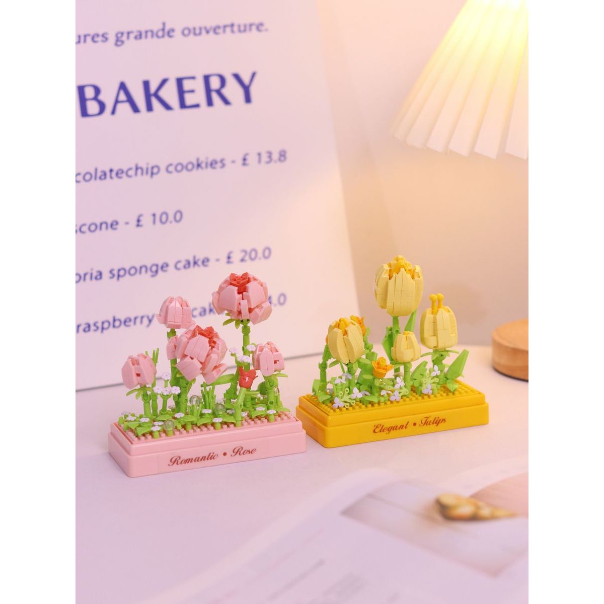 Stavebnice mini KOCO Tulipány plast 295ks v krabičce 11x12x5cm