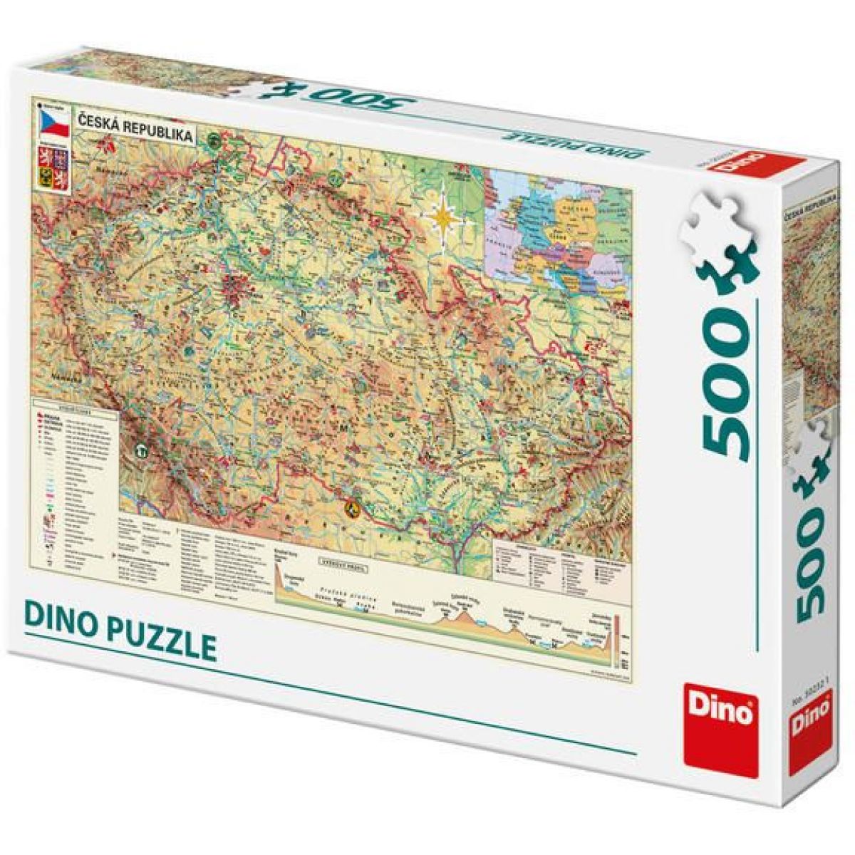 Dino Mapa české republiky puzzle 500 dílků