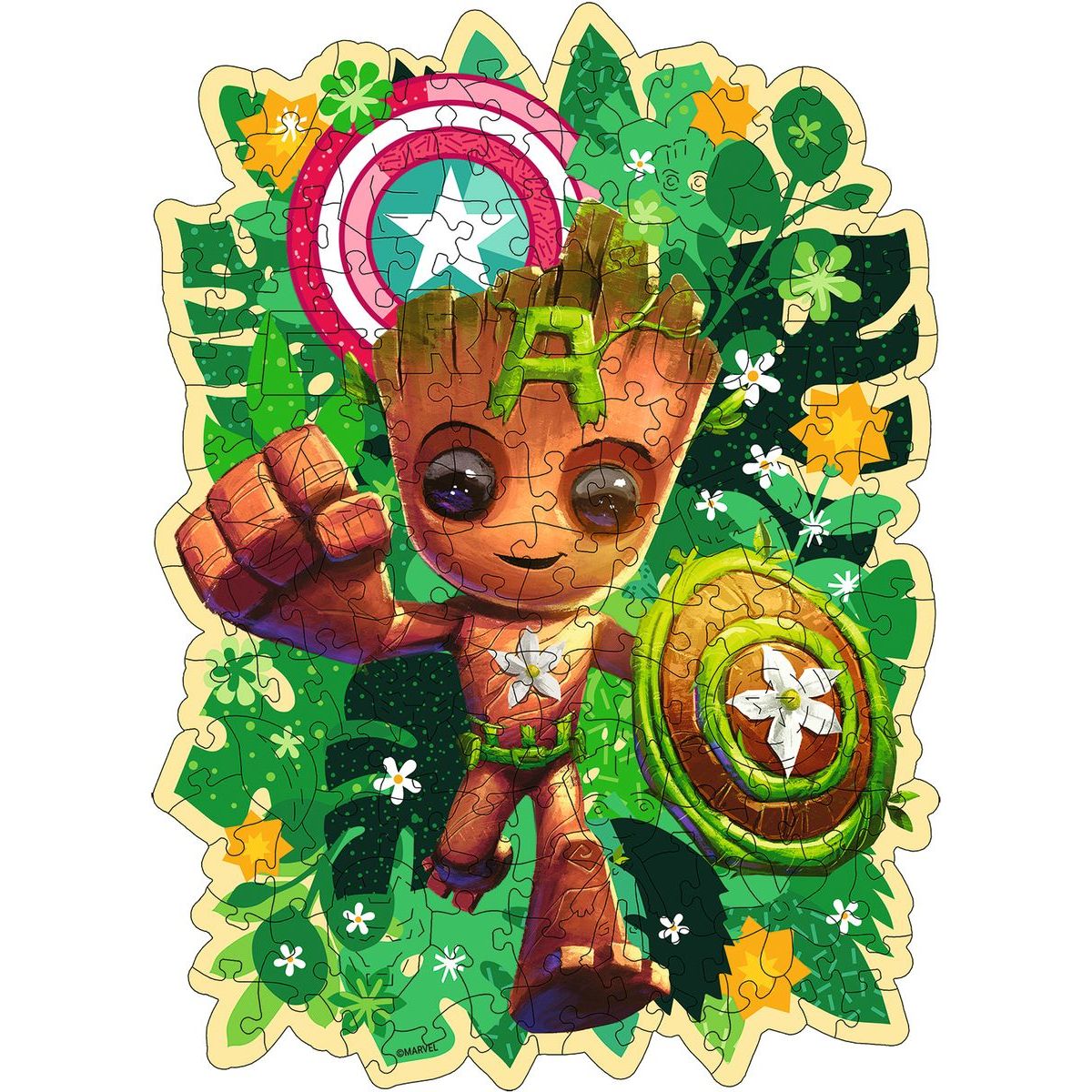 Dřevěné puzzle: Groot 150 dílků