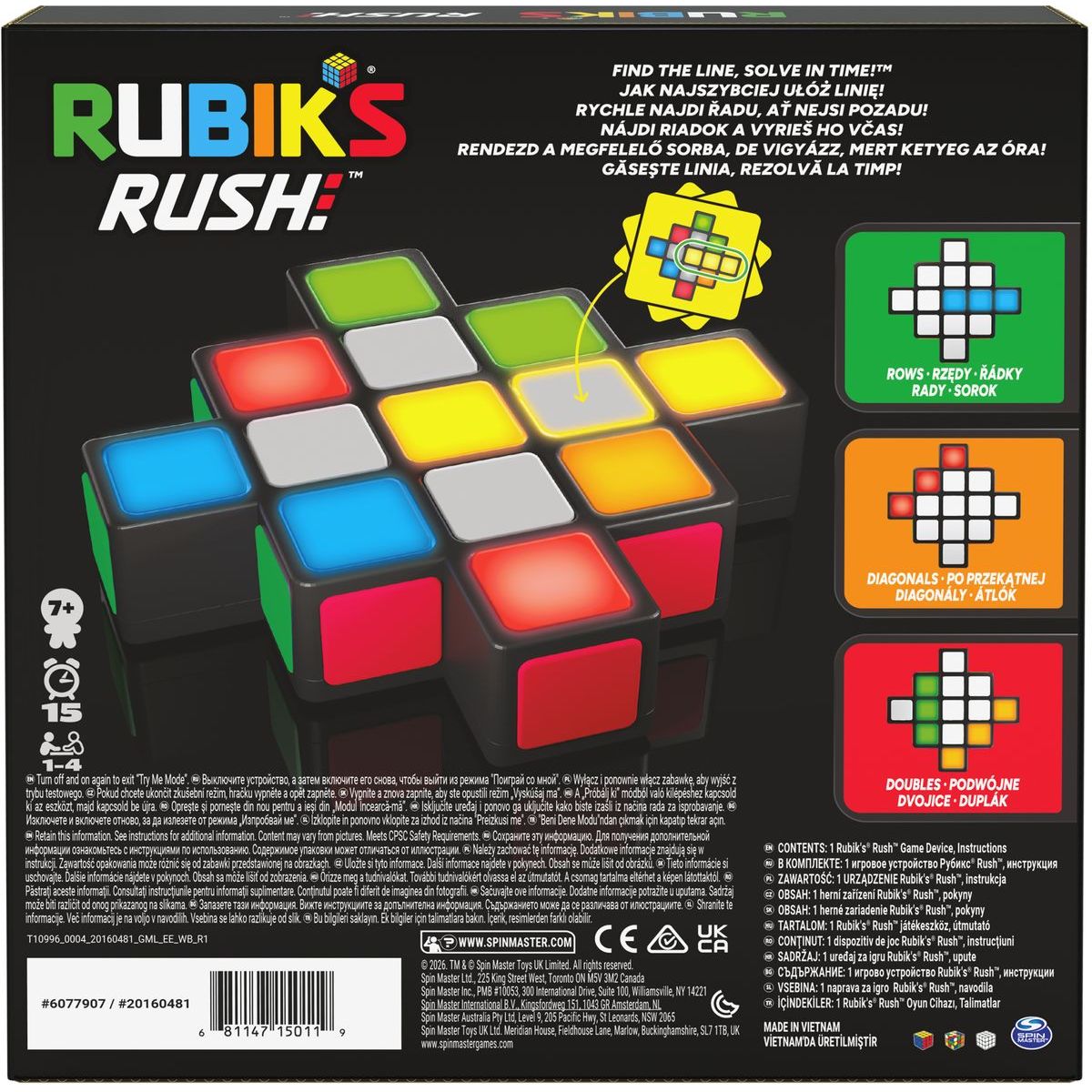Spin Master Rubikova kostka elektronická hra Tetris rush