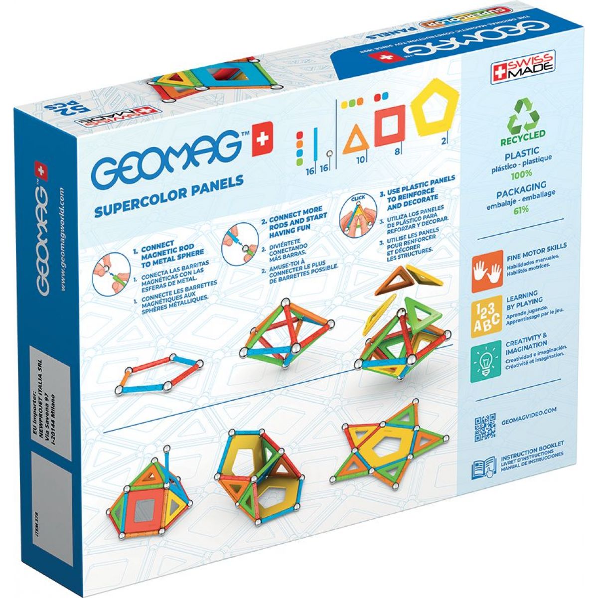 Geomag Supercolor recycled 52 dílků