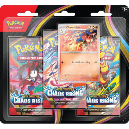 Pokémon TCG: ME04 Chaos Rising - 3 Blister Booster - Poškozený obal