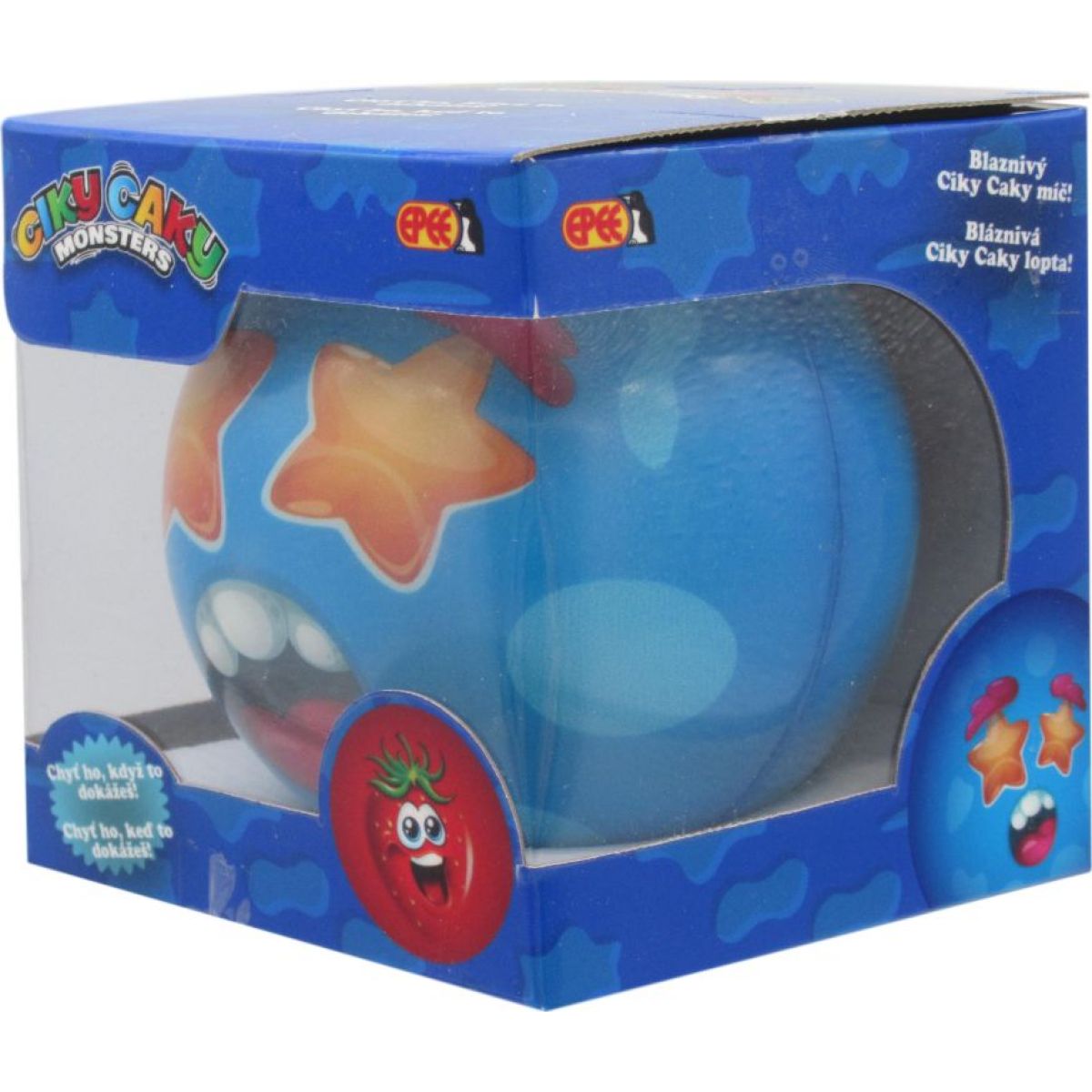 Epee Ciky Caky Monsters bláznivý míč modrý 10 cm