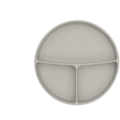 KikkaBoo Talíř dělený s přísavkou Platinum Silicone Sand