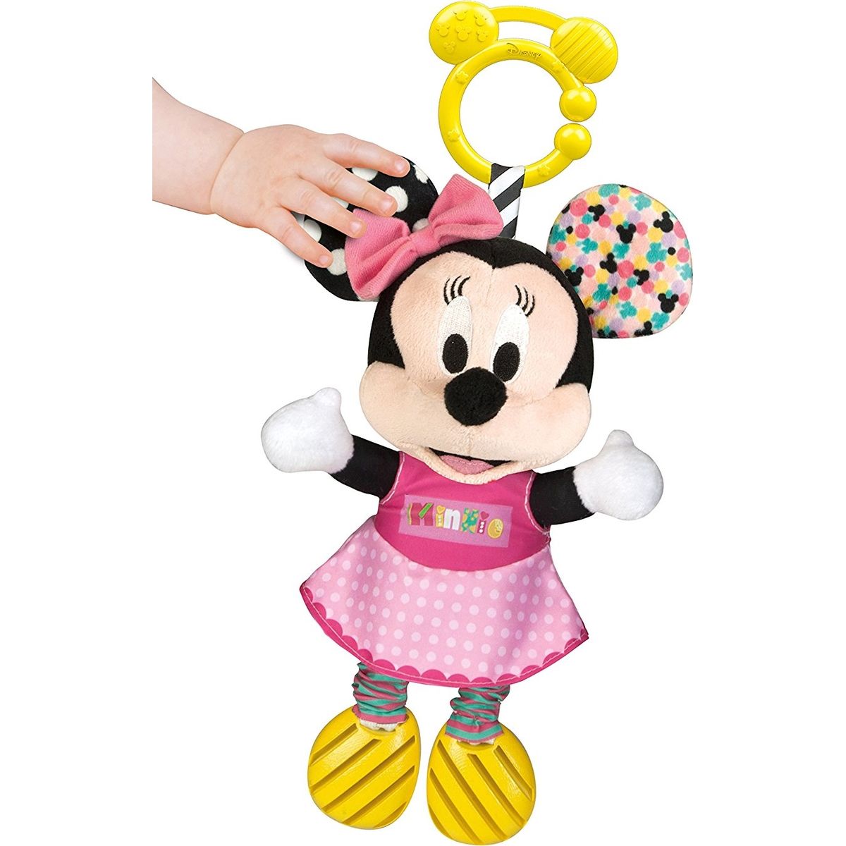 Clementoni Baby Minnie plyšová se zvuky a úchytem 25cm