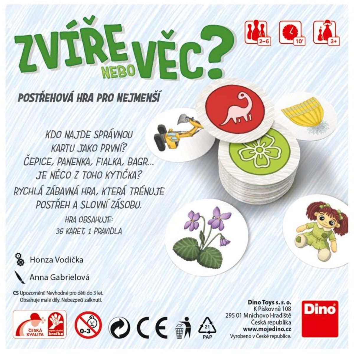 Dino zvíře nebo věc? cestovní hra