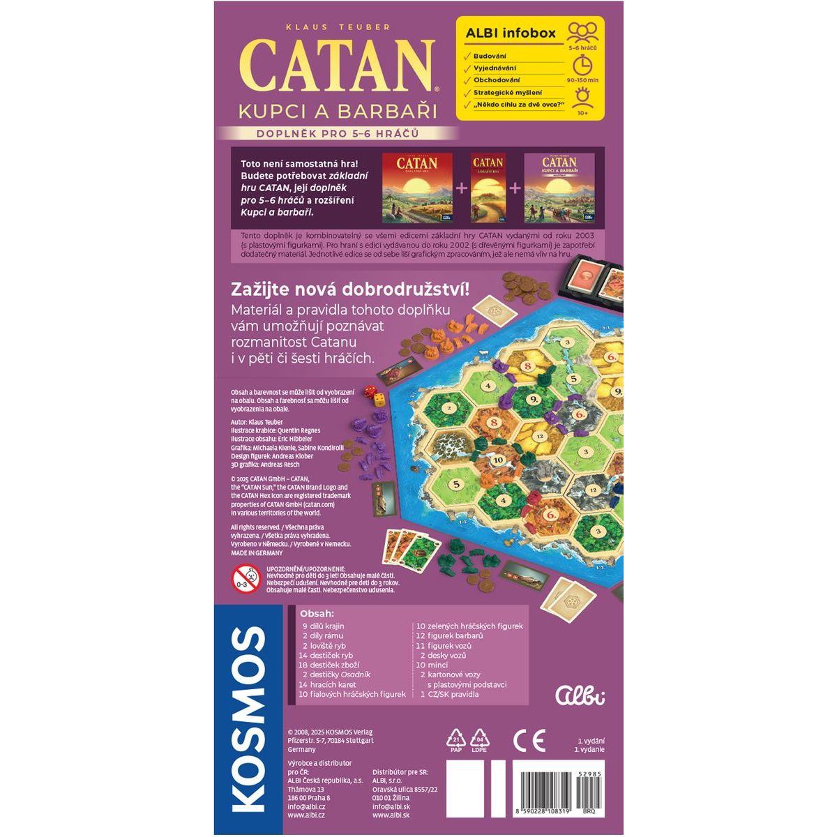 Albi Catan Kupci a Barbaři rozšíření pro 5-6 hráčů