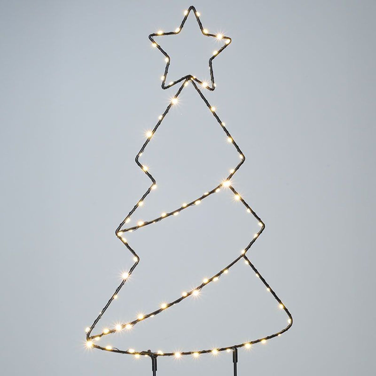 Solight LED venkovní dekorace vánoční stromeček, 85x LED, časovač, 68cm, 3x AA