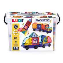 Ludi Magnetická stavebnice s auty 63 ks