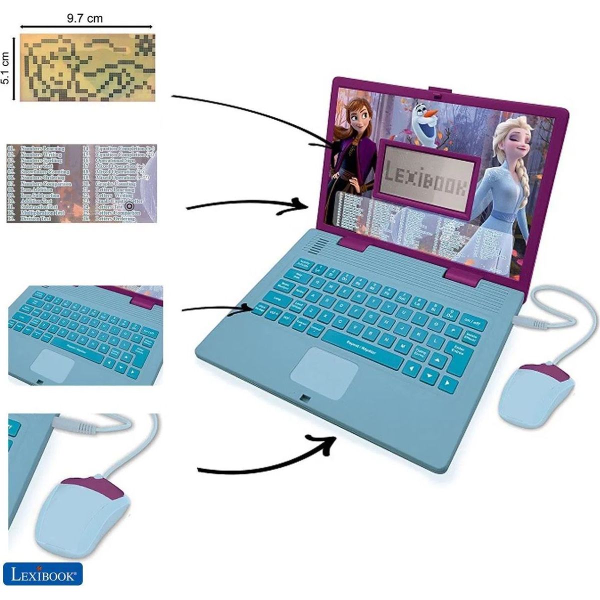 Lexibook Česko-anglický vzdělávací notebook Ledové království