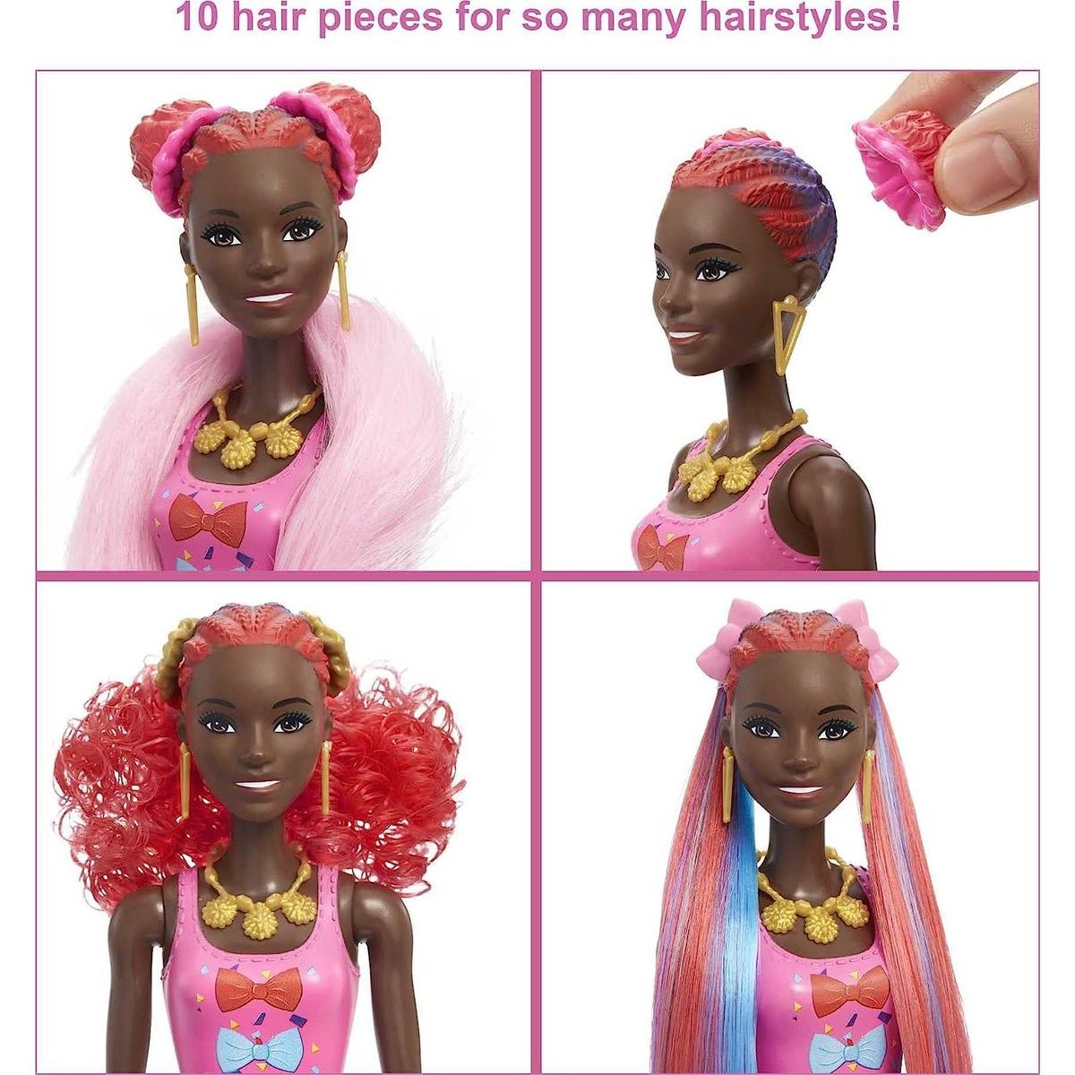 Barbie Color Reveal vlasový styling se třpytkami fialový