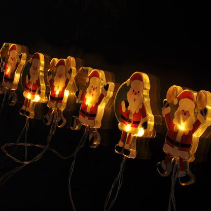 LED okenní řetěz - Santa, 6 x LED, přísavný, 120 cm, 2 x AA