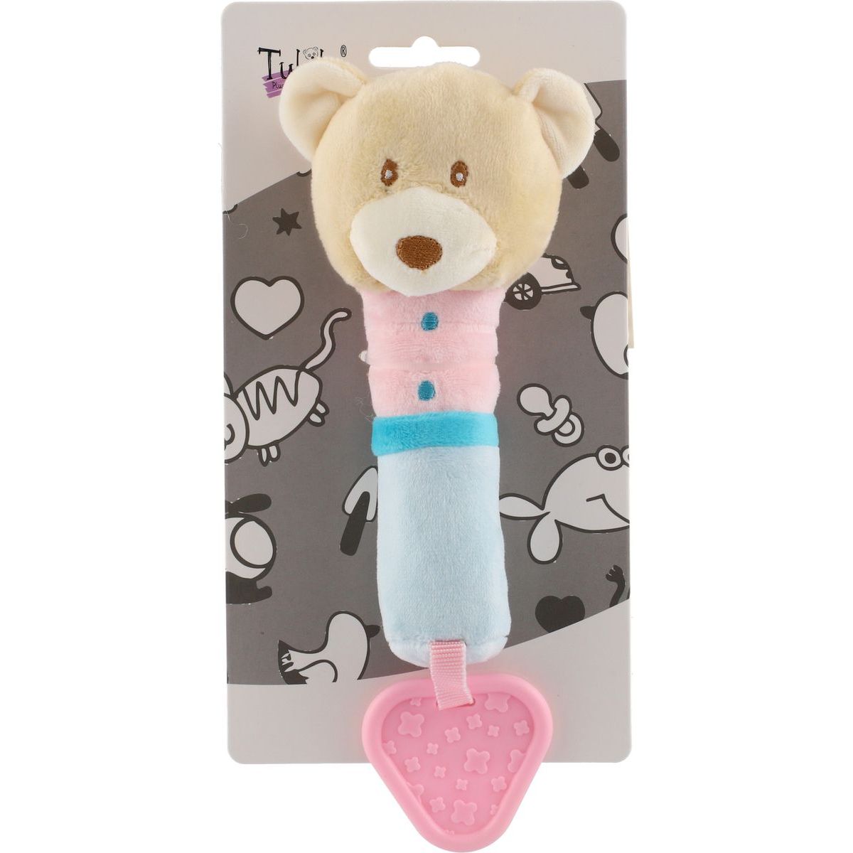 Teddies Pískátko medvěd béžové 22 cm