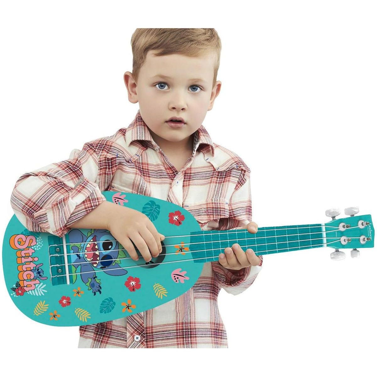 Lexibook Dřevěné ukulele s nylonovými strunami 53 cm Disney Stitch
