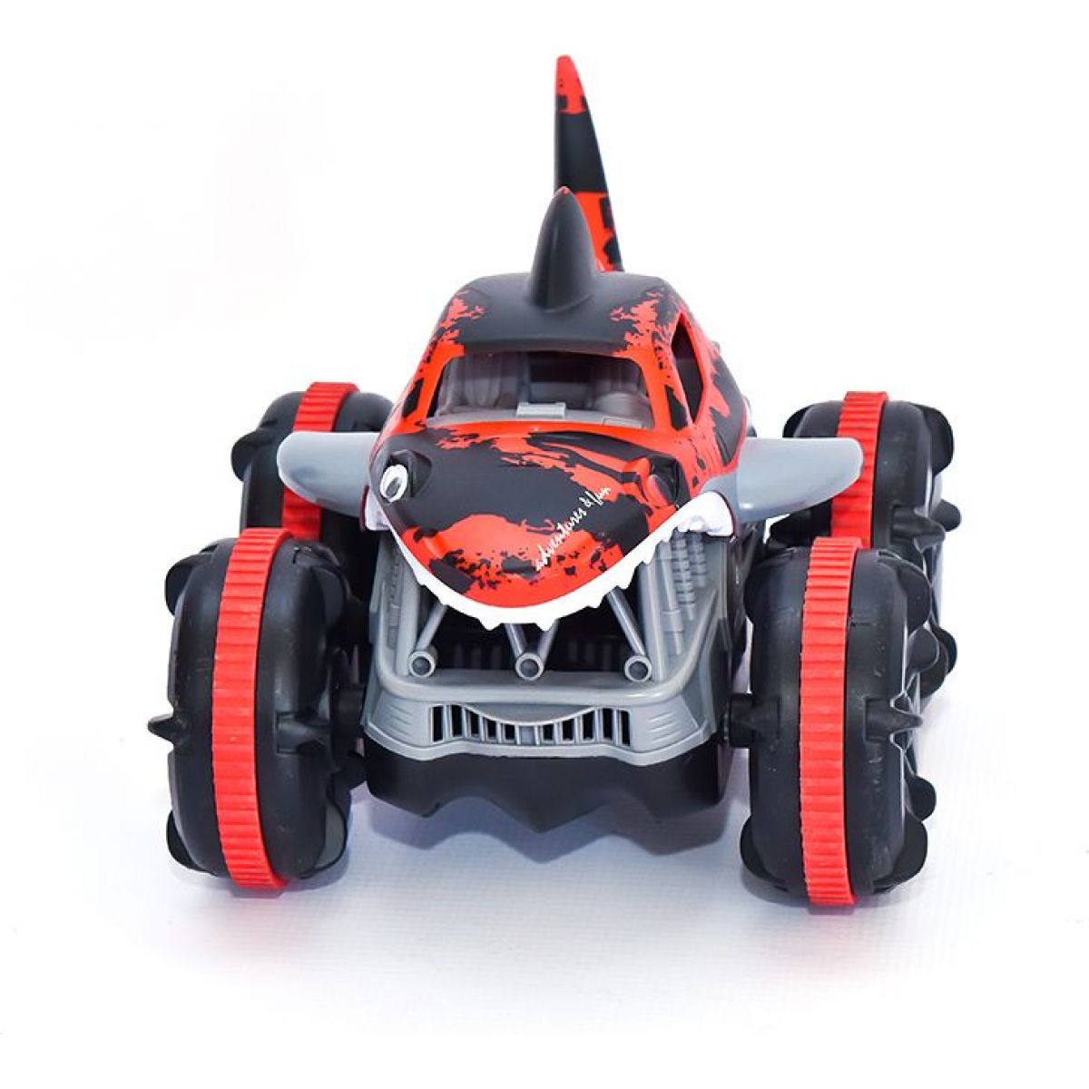 RC obojživelné auto žralok červený