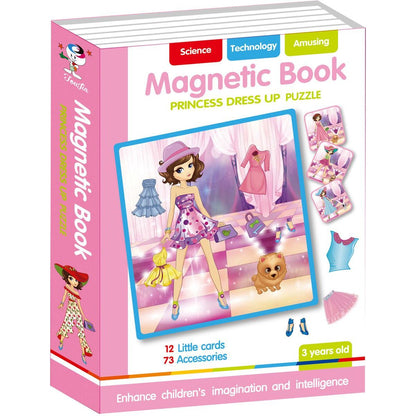 Alltoys Magnetická kniha skládačky princezny 85 ks