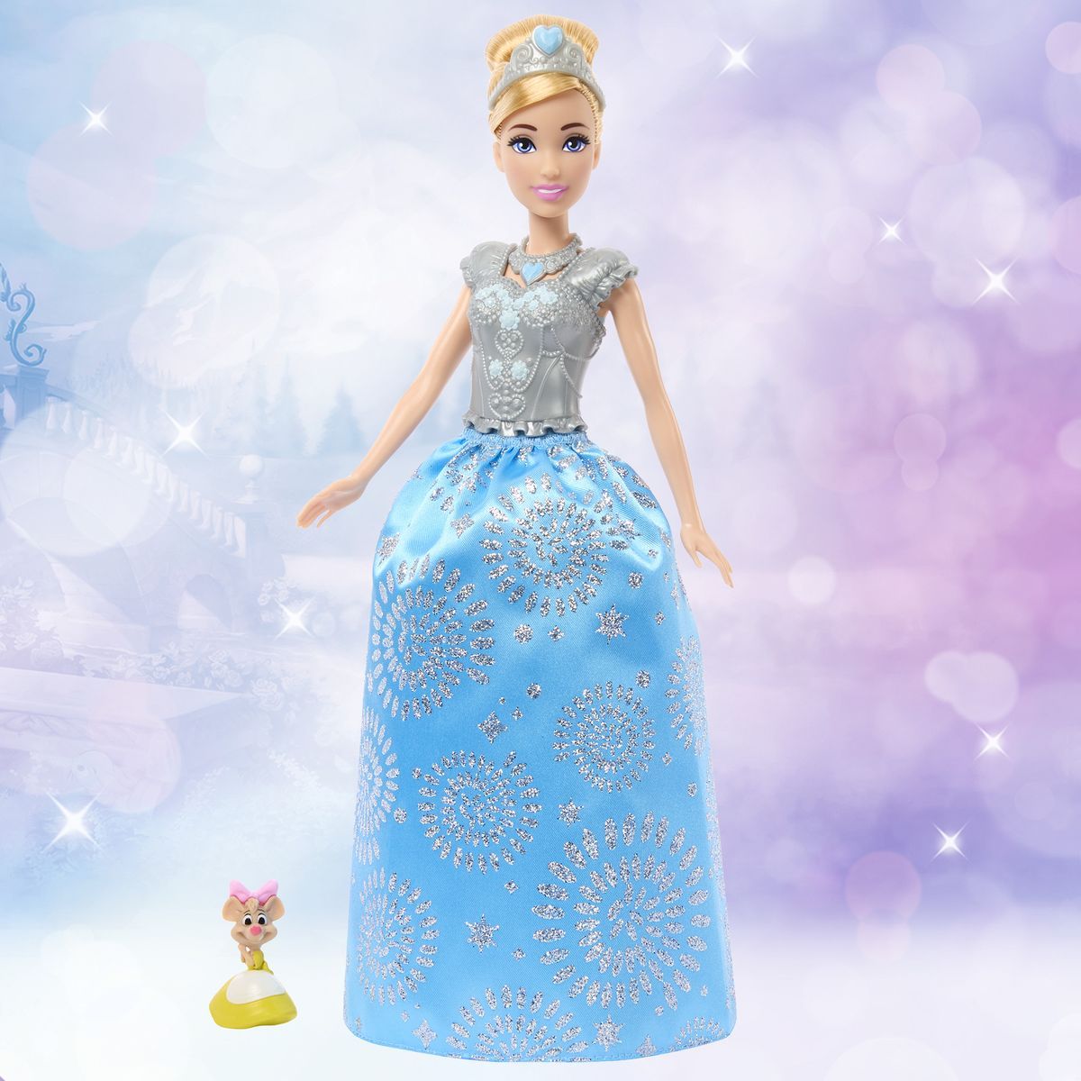 Mattel Disney Princess Panenka s královskými šaty a doplňky - Popelka JCR96