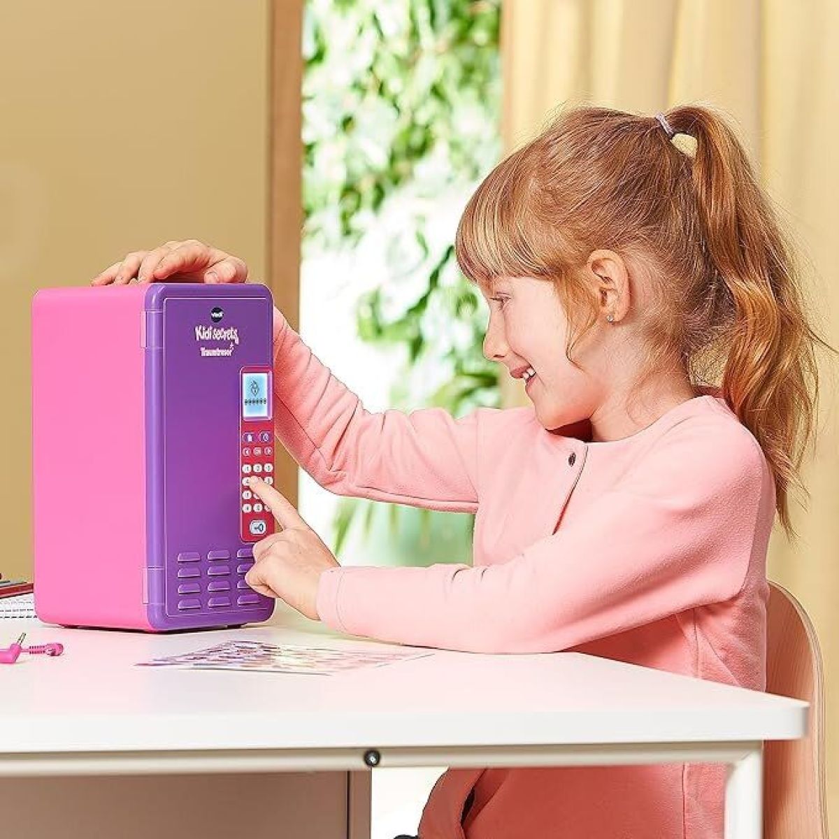 VTech Supertajný maxi trezor CZ - růžový