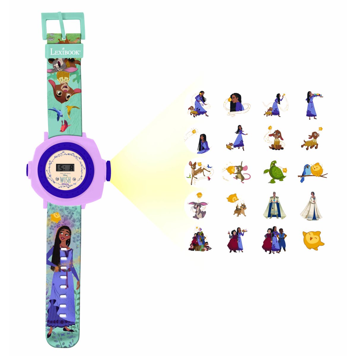 Lexibook Digitální promítací hodinky Disney Wish s 20 obrázky
