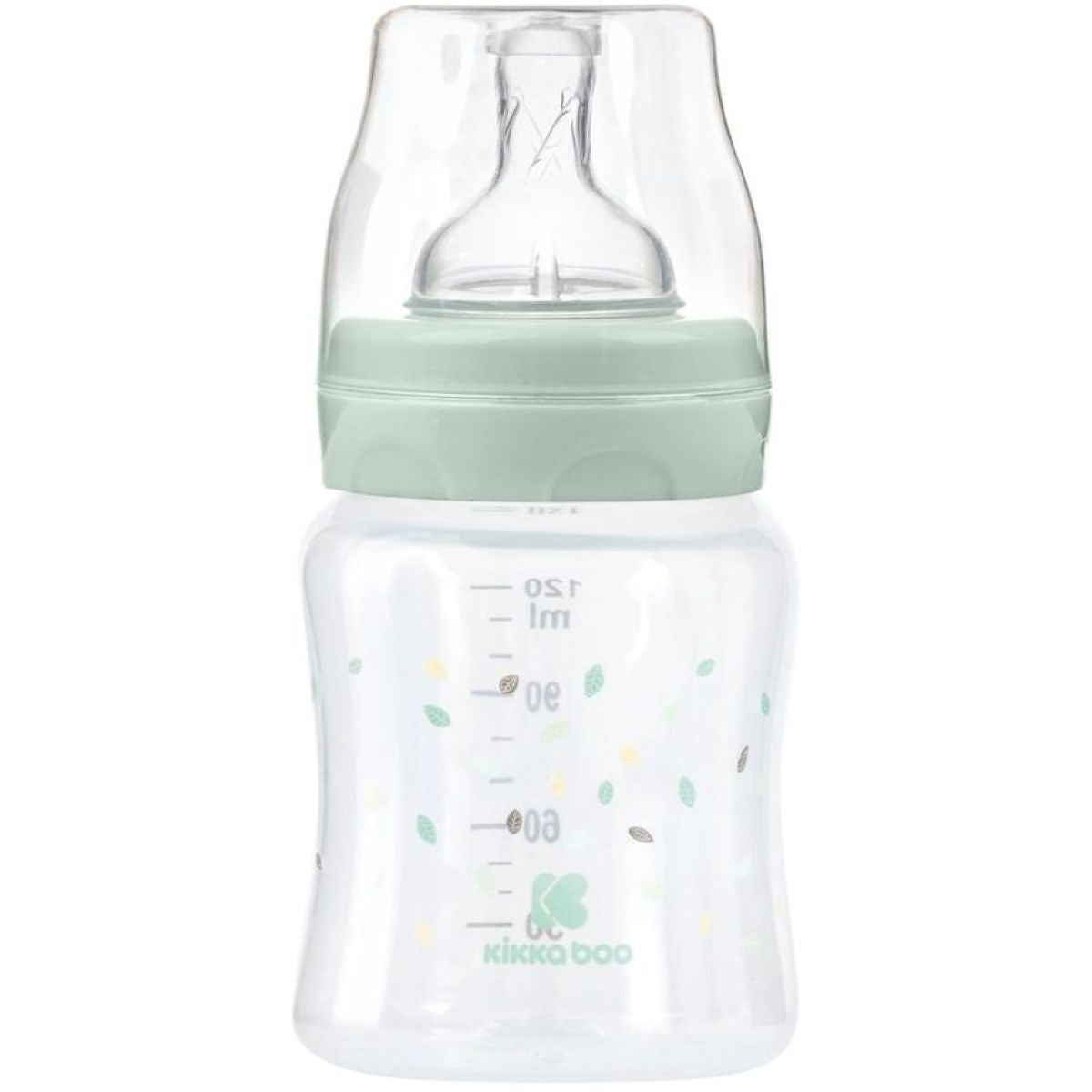 KikkaBoo Kojenecká láhev 120ml 0m+ Jungle King Mint