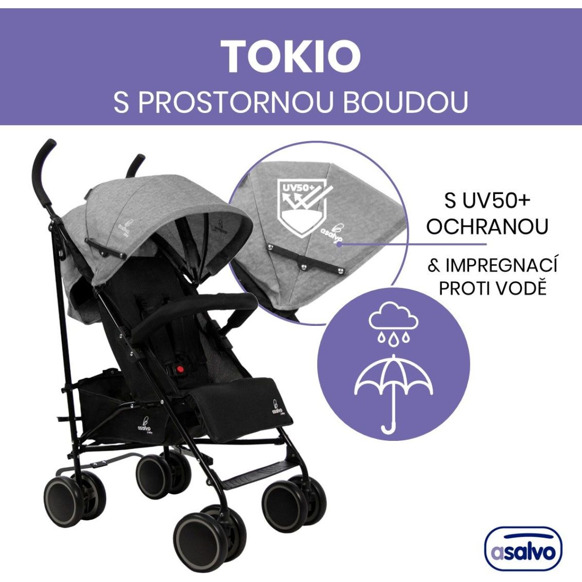 Asalvo TOKIO golfáče 6 m - 15 kg anthracite