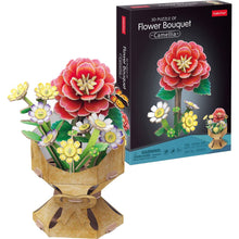 CubicFun Puzzle 3D Kytice z květů kamélií 109 dílků