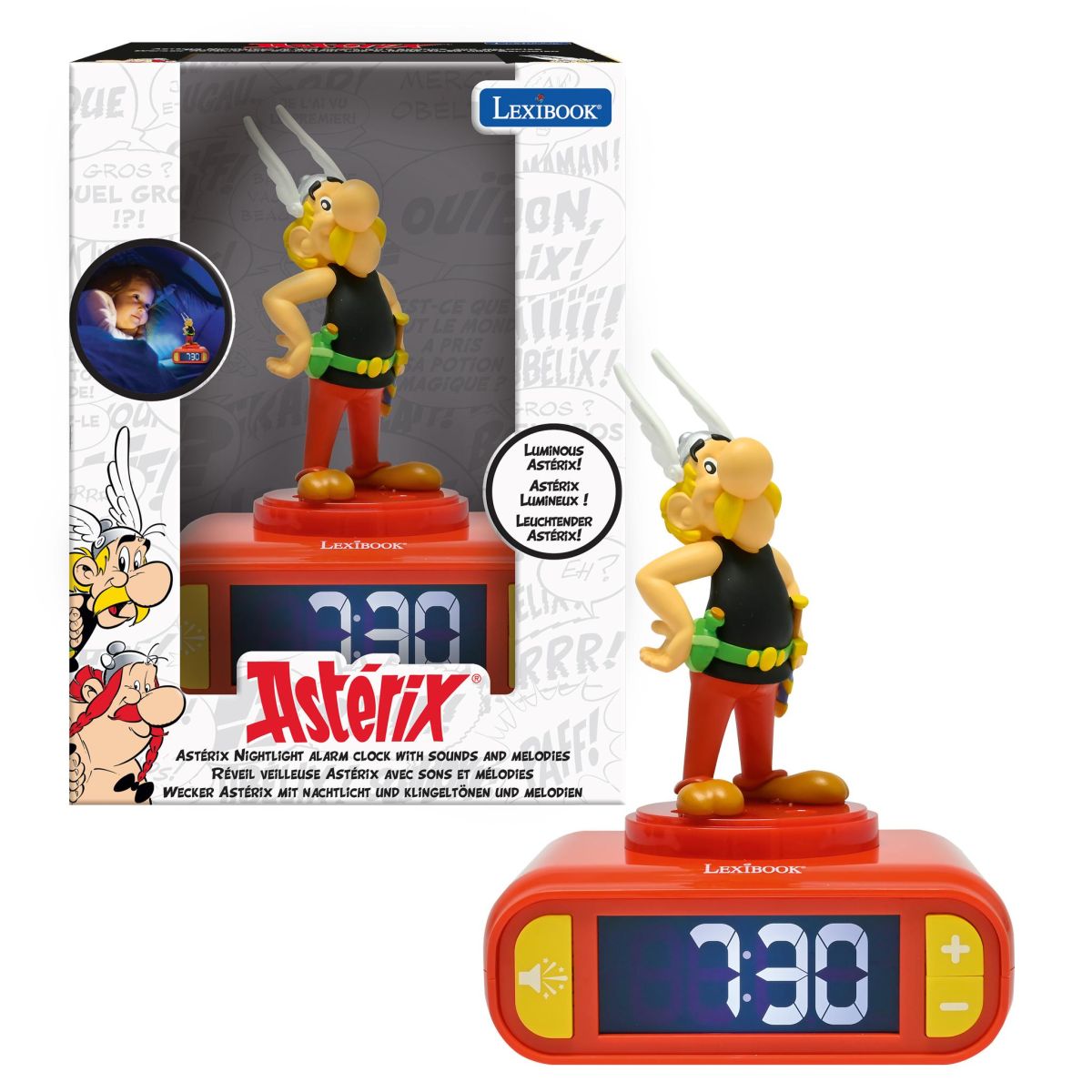 Lexibook Budík Asterix se svítící figurkou